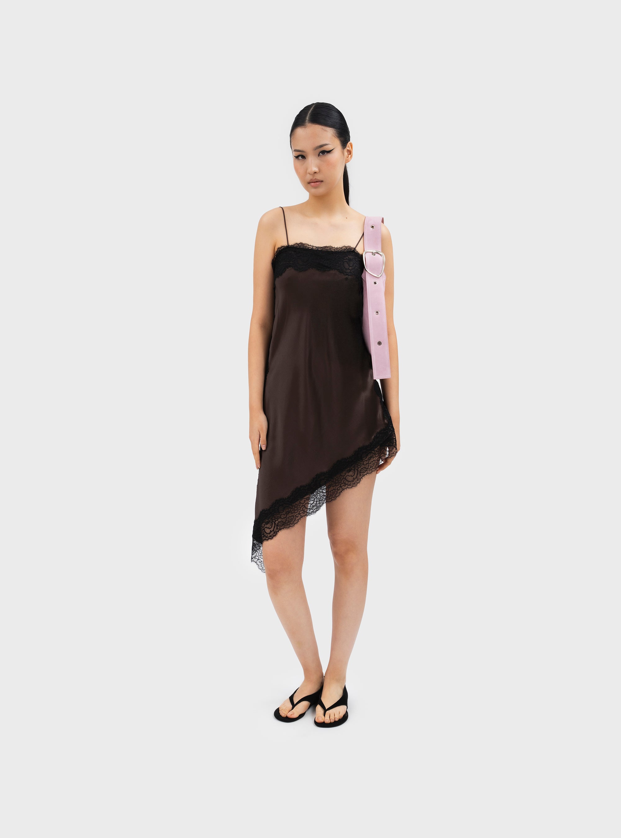 espresso silk dress La Lune Asymmetrical Draped Maxi Dress | Espresso | Dresses