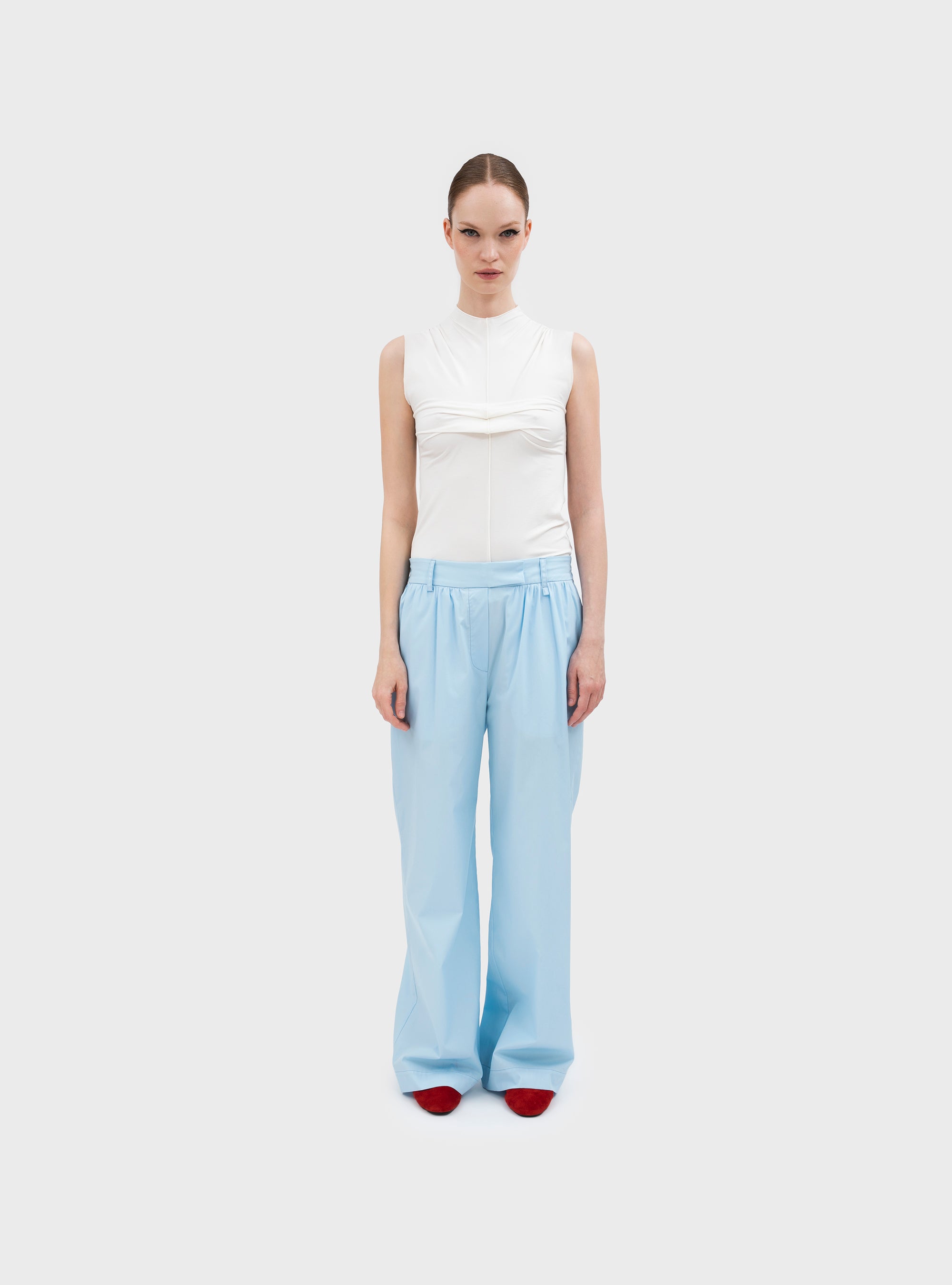 Vicky Light Blue Trousers
